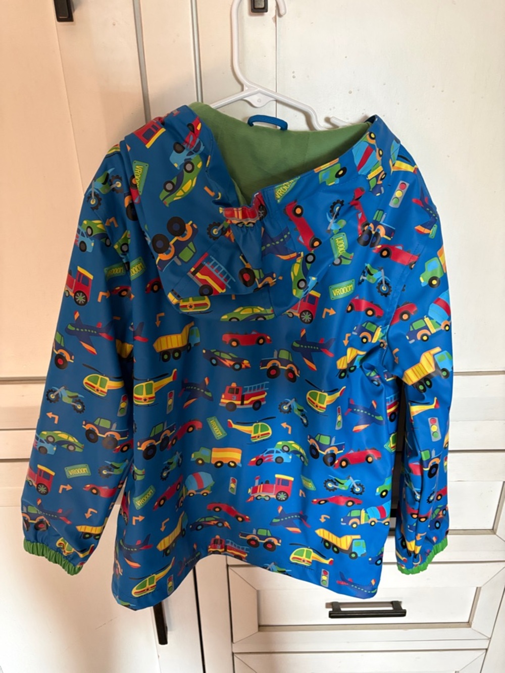 Stephen Joseph Kids' Blue Vehicle Raincoat with Hood - Picture 3 of 7